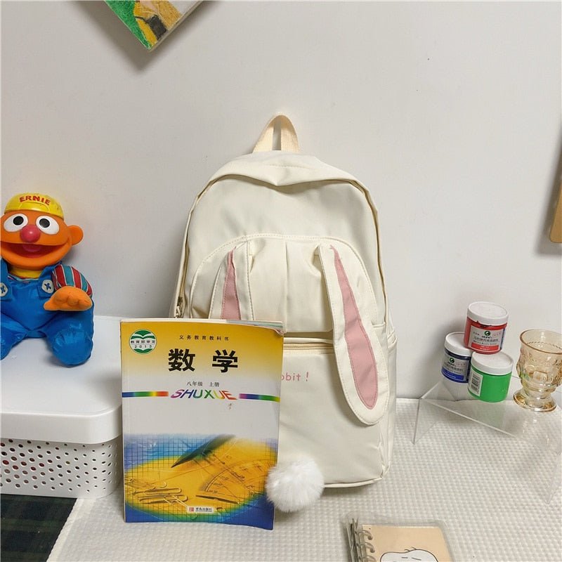 Kawaiimi - apparel and accessories - Bunbun Rabbit Backpack with Teddy Pendant - 8