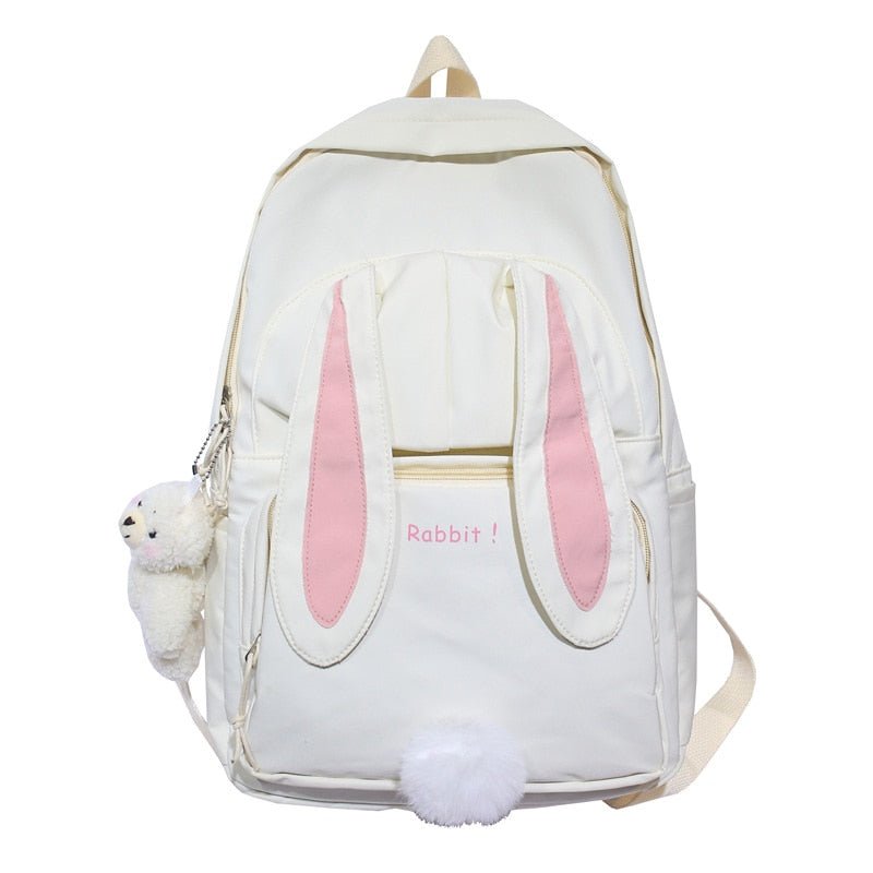 Kawaiimi - apparel and accessories - Bunbun Rabbit Backpack with Teddy Pendant - 1
