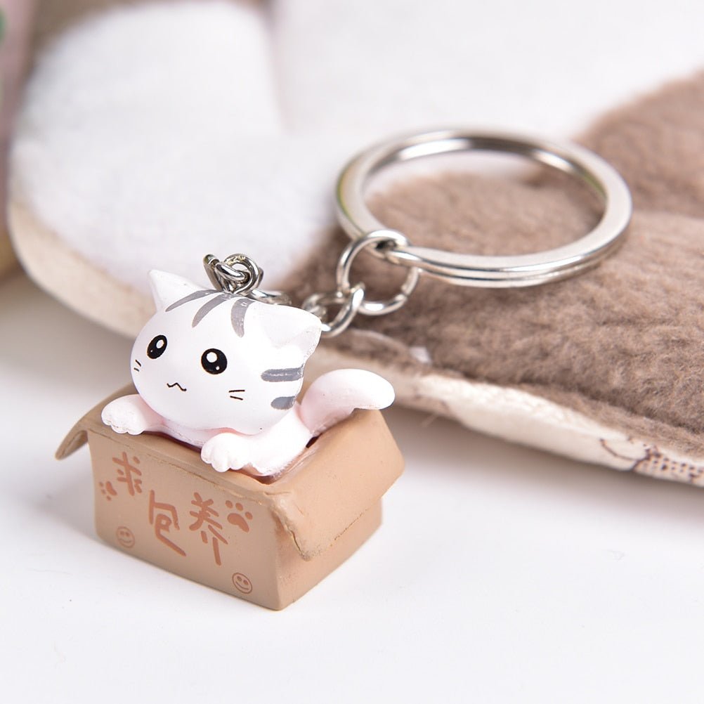 Kawaiimi - accessories, keyholders & bag charms - Cat in Box Keychains - 3