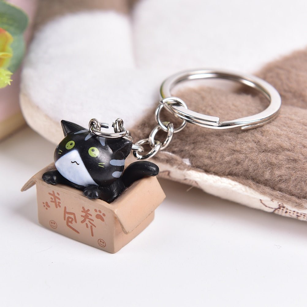 Kawaiimi - accessories, keyholders & bag charms - Cat in Box Keychains - 6