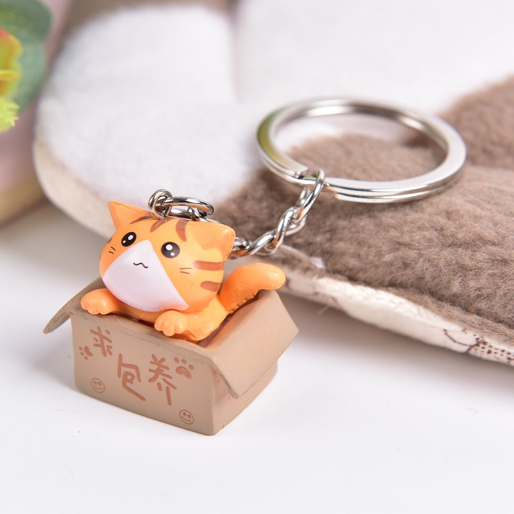 Kawaiimi - accessories, keyholders & bag charms - Cat in Box Keychains - 4