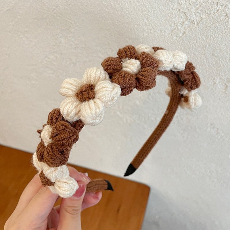 Kawaiimi - hairbands, hairties & scrunchies - Choco Daisy Bloom Headband - 4