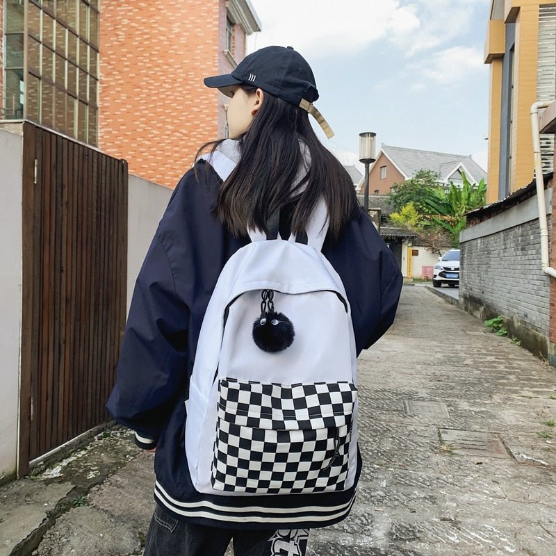 Kawaiimi - school accessories for girls and kids - Classic Checked School Backpack - 34