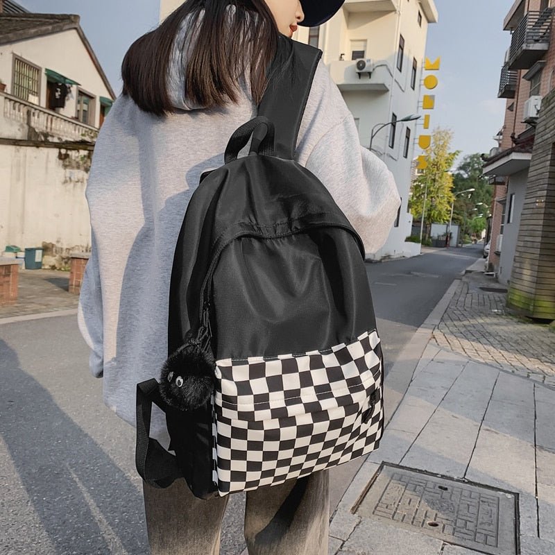 Kawaiimi - school accessories for girls and kids - Classic Checked School Backpack - 38