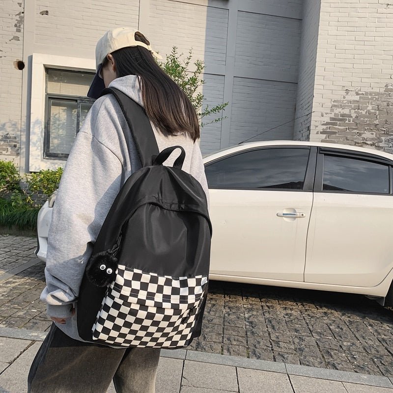 Kawaiimi - school accessories for girls and kids - Classic Checked School Backpack - 36