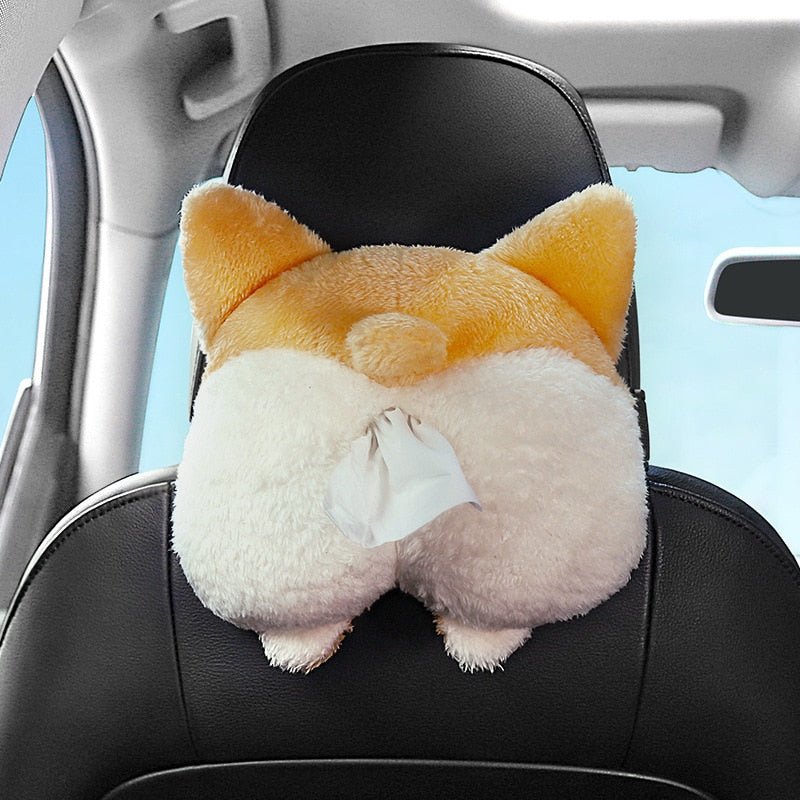 Kawaiimi - interior car accessories - Corgi Butt Plush Tissue Holder - 2