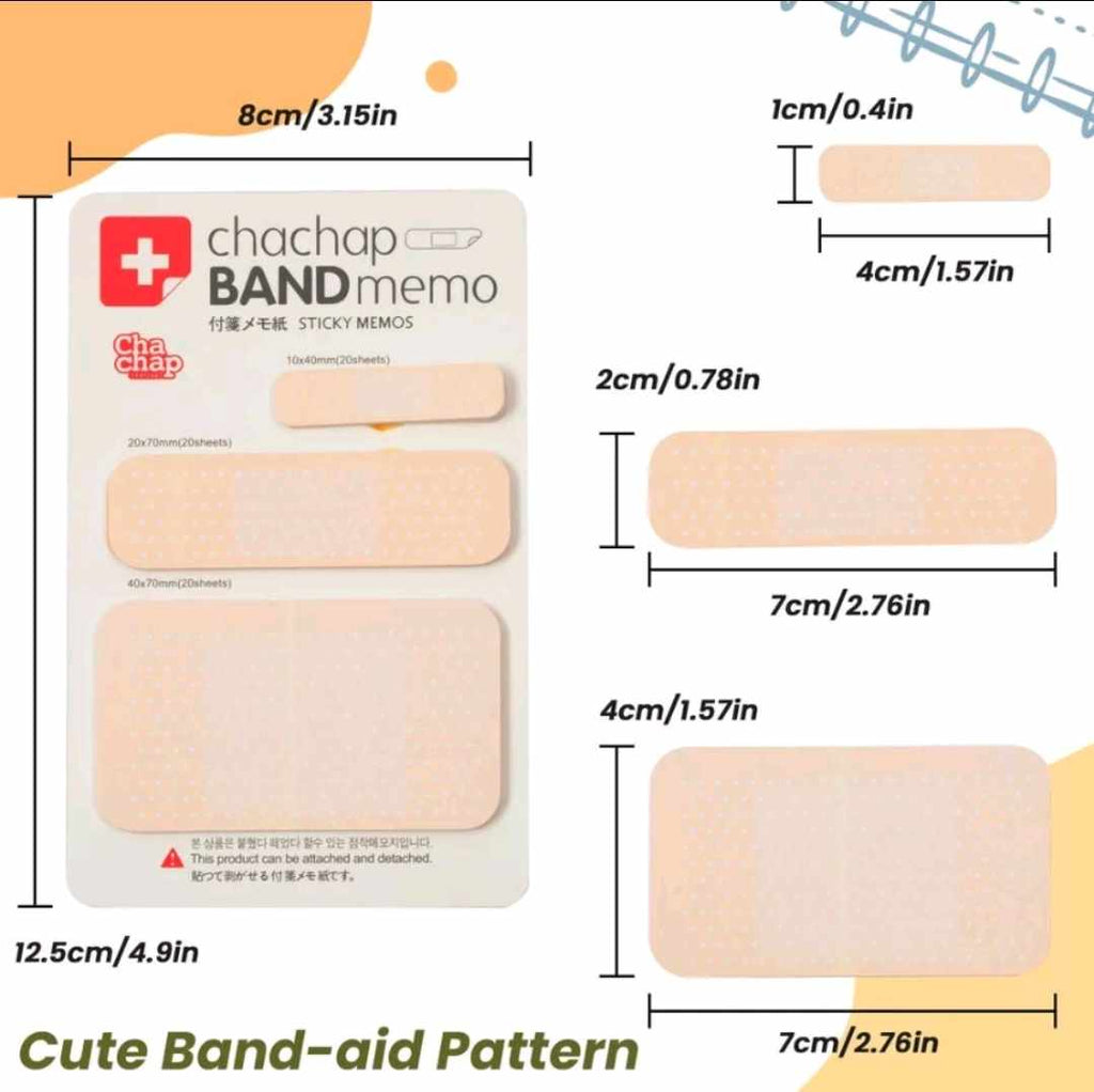 Kawaiimi - school supplies & office supplies - Creative Band-Aid Sticky Notes - 5