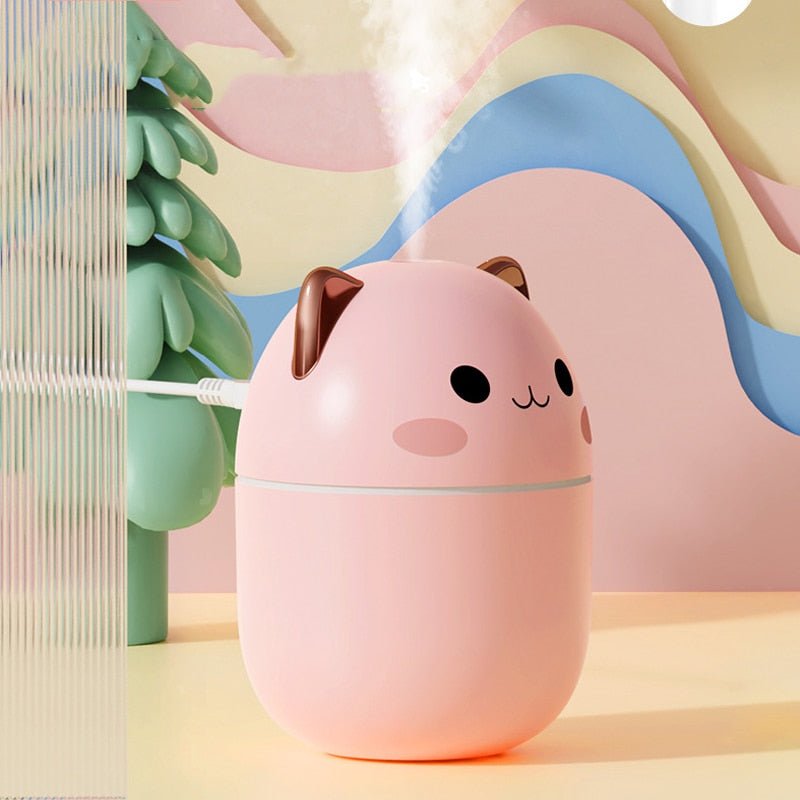 Kawaiimi - home & living - Cute Blushing Cat Air Humidifier Night Light - 5
