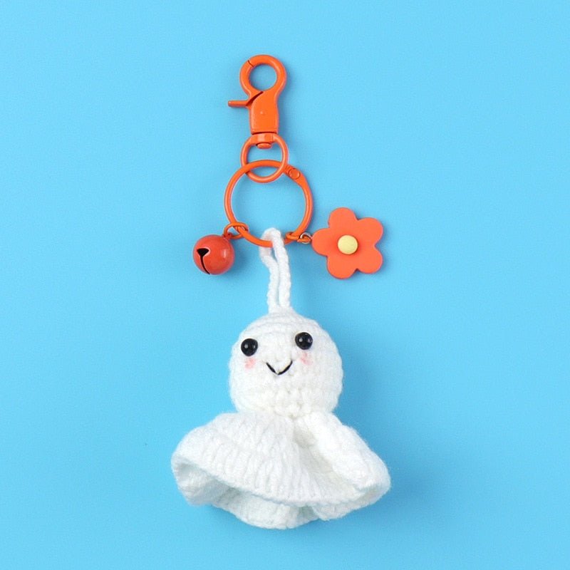 Kawaiimi - accessories, keyholders & bag charms - Cute Ghost Crocheted Keychain - 5