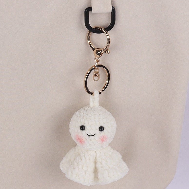 Kawaiimi - accessories, keyholders & bag charms - Cute Ghost Crocheted Keychain - 2