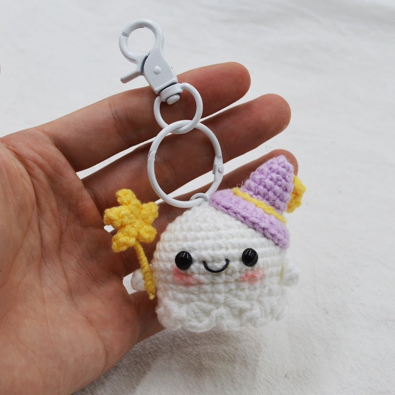 Kawaiimi - accessories, keyholders & bag charms - Cute Ghost Crocheted Keychain - 7