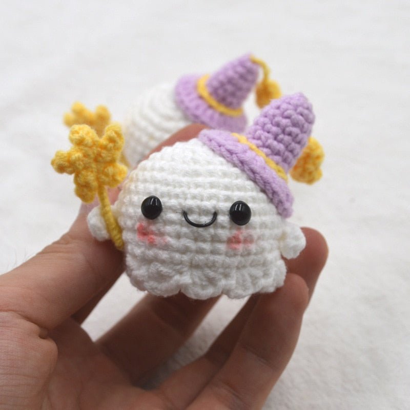 Kawaiimi - accessories, keyholders & bag charms - Cute Ghost Crocheted Keychain - 1