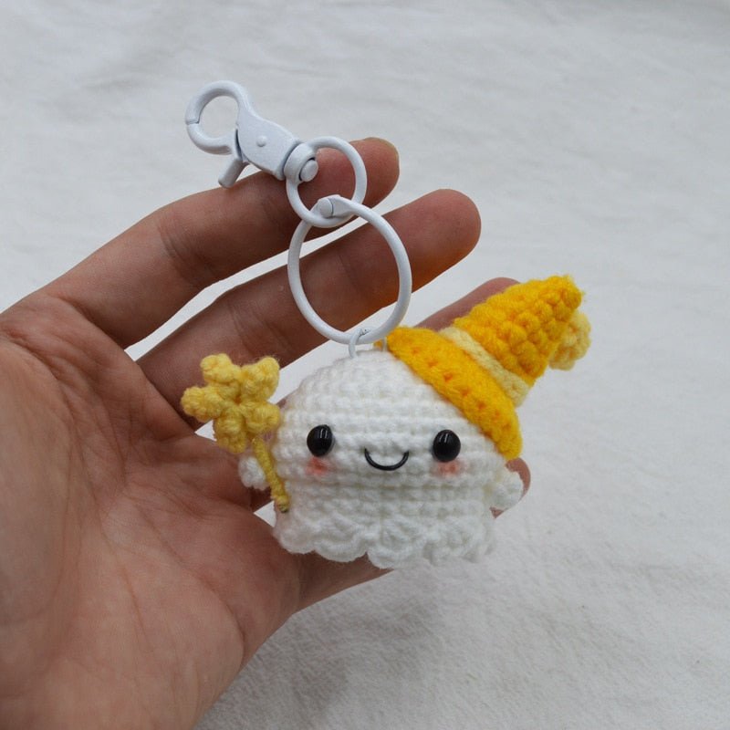 Kawaiimi - accessories, keyholders & bag charms - Cute Ghost Crocheted Keychain - 8