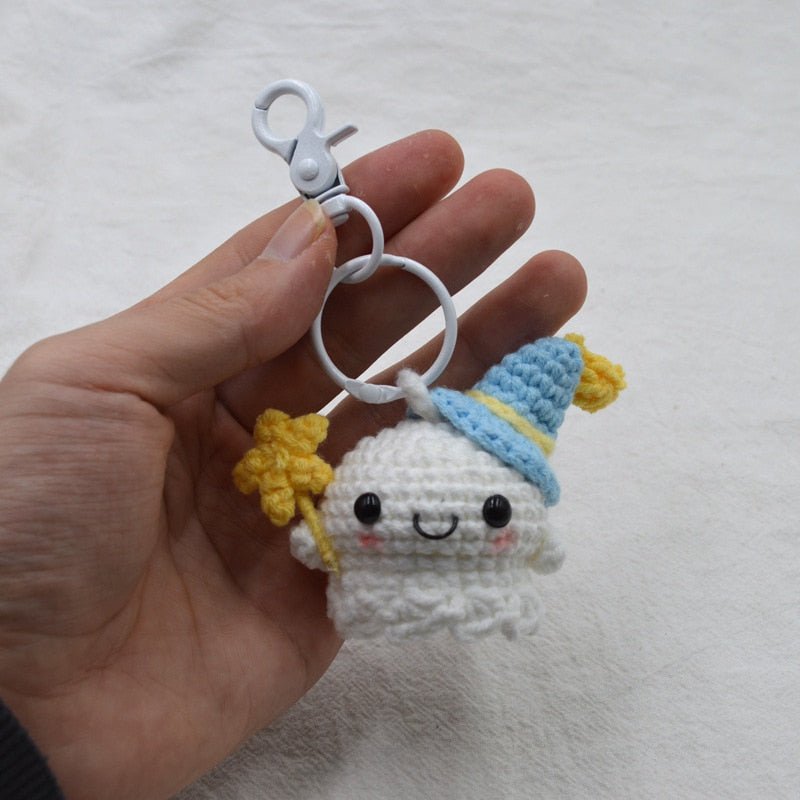 Kawaiimi - accessories, keyholders & bag charms - Cute Ghost Crocheted Keychain - 6