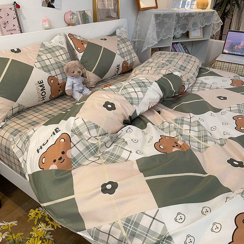Kawaiimi - home & living - Cute Sneaky Bear Bedding Set - 2