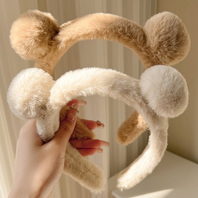 Kawaiimi - hairclips, hair hoops & barrettes - Fluffy Bear Headband - 1