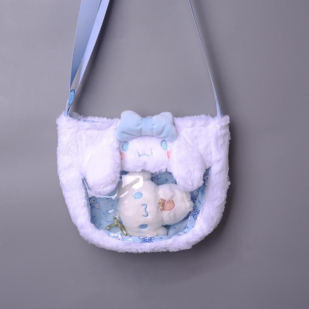 Kawaiimi - tote bags & hand bags for girls and kids - Fluffy Sanrio Plush Crossbody Bag - 13
