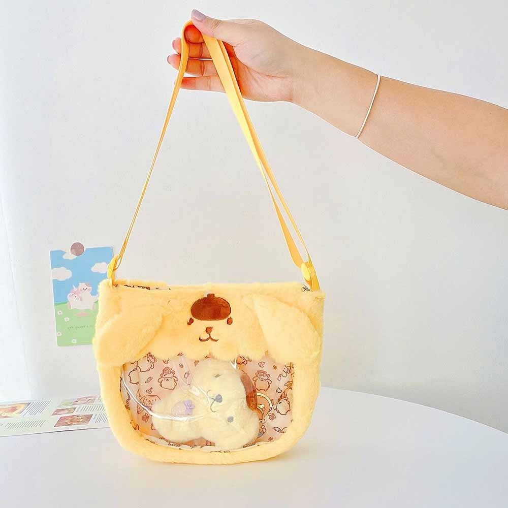 Kawaiimi - tote bags & hand bags for girls and kids - Fluffy Sanrio Plush Crossbody Bag - 7