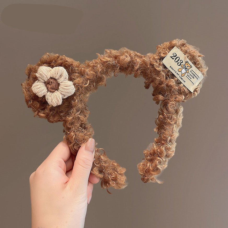 Kawaiimi - headwear & hairpins - Fuzzy Bearflower Headband - 10