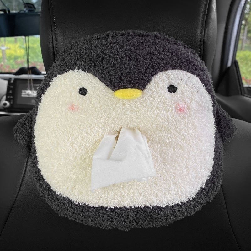 Kawaiimi - interior car accessories - Fuzzy Friend Plush Tissue Holder Collection - 2