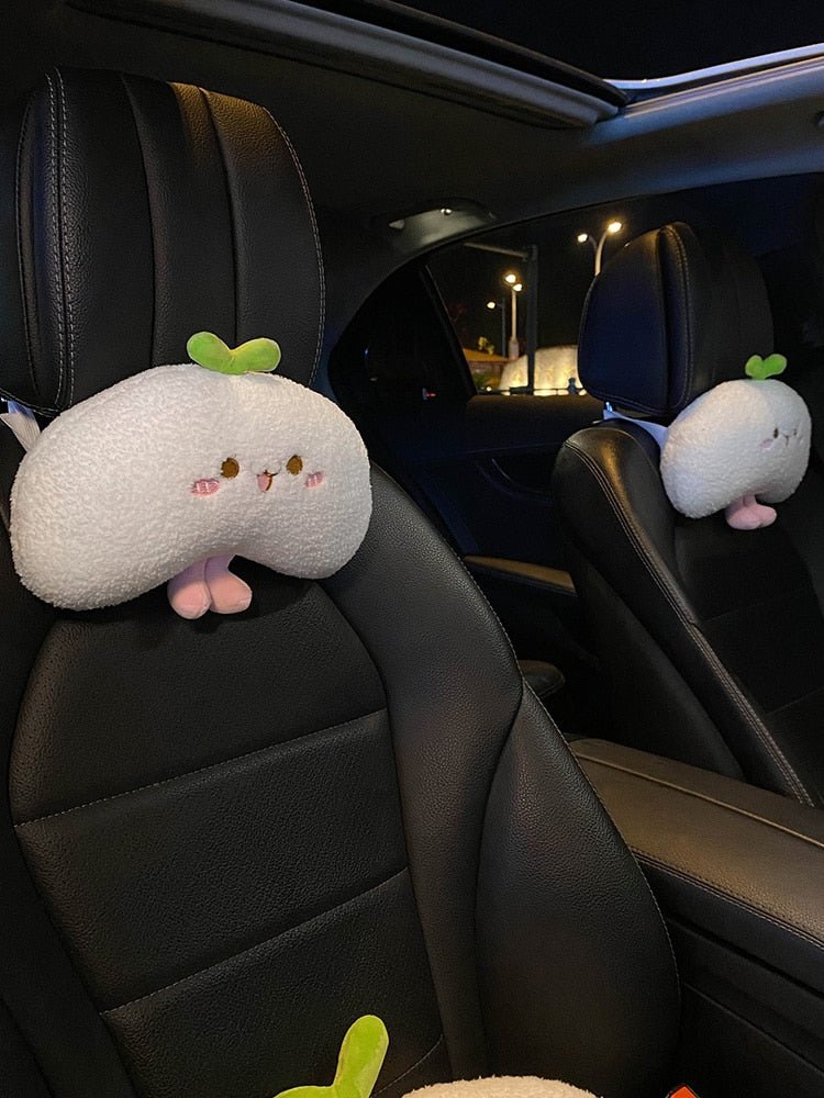 Kawaiimi - car deco & accessories - Fuzzy Peach Car Cushions & Decor - 13