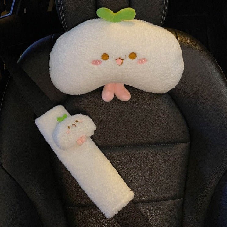 Kawaiimi - car deco & accessories - Fuzzy Peach Car Cushions & Decor - 15