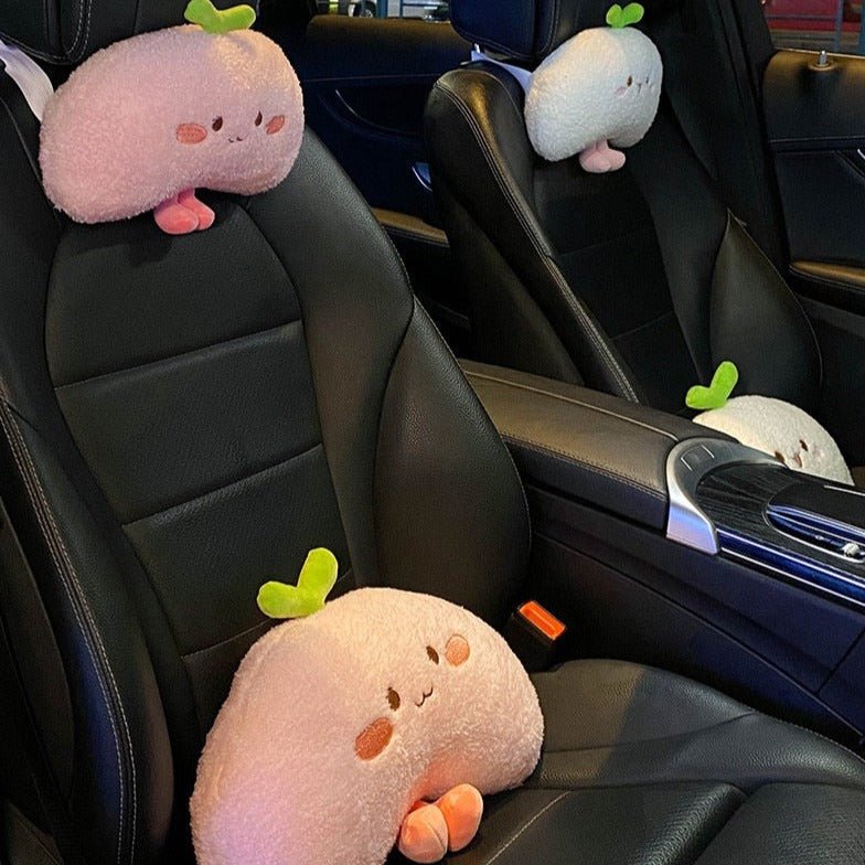 Kawaiimi - car deco & accessories - Fuzzy Peach Car Cushions & Decor - 16