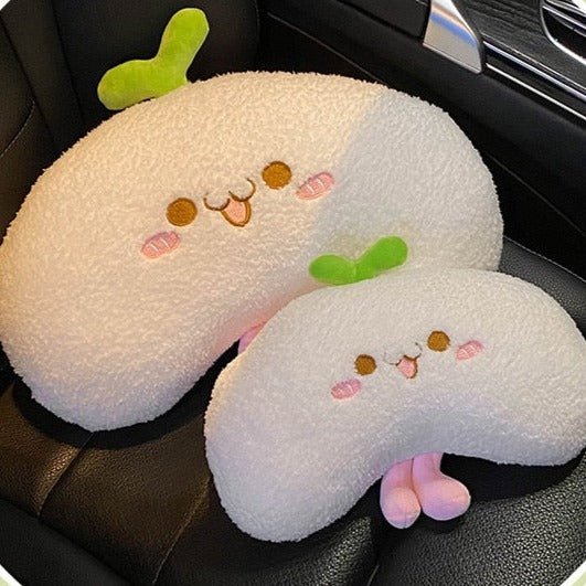 Kawaiimi - car deco & accessories - Fuzzy Peach Car Cushions & Decor - 11