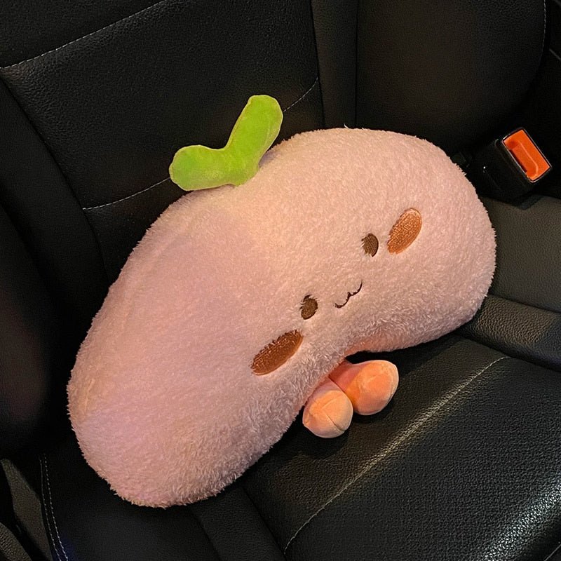 Kawaiimi - car deco & accessories - Fuzzy Peach Car Cushions & Decor - 9