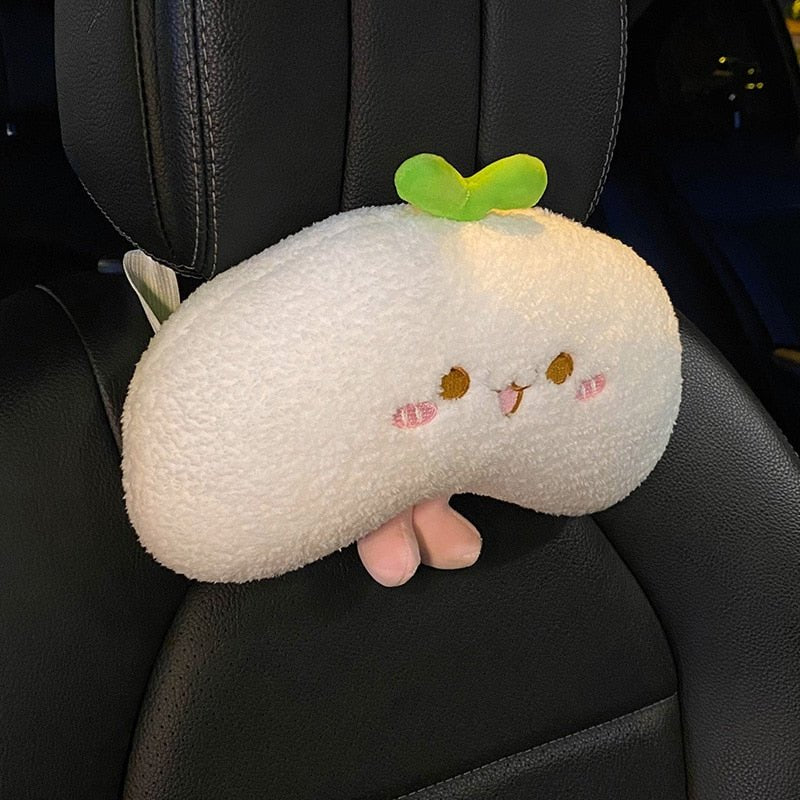 Kawaiimi - car deco & accessories - Fuzzy Peach Car Cushions & Decor - 8