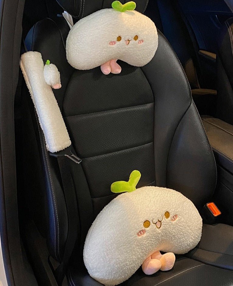 Kawaiimi - car deco & accessories - Fuzzy Peach Car Cushions & Decor - 21