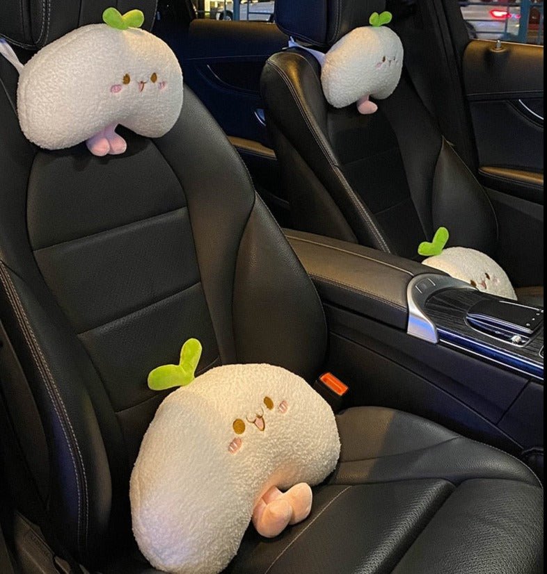 Kawaiimi - car deco & accessories - Fuzzy Peach Car Cushions & Decor - 23