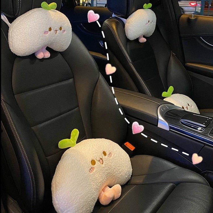 Kawaiimi - car deco & accessories - Fuzzy Peach Car Cushions & Decor - 6