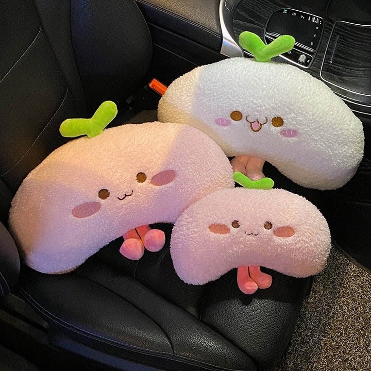 Kawaiimi - car deco & accessories - Fuzzy Peach Car Cushions & Decor - 20