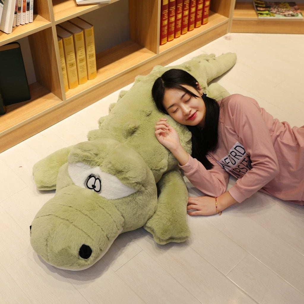 Kawaiimi - plush toys - Giant Lying Crocodile Pillow - 7