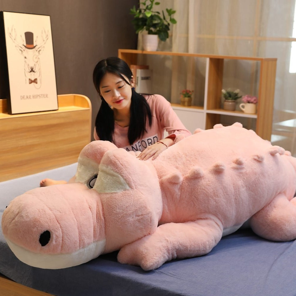 Kawaiimi - plush toys - Giant Lying Crocodile Pillow - 8