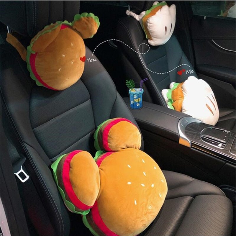Kawaiimi - car deco & accessories - Hamburger Car Cushions - 1
