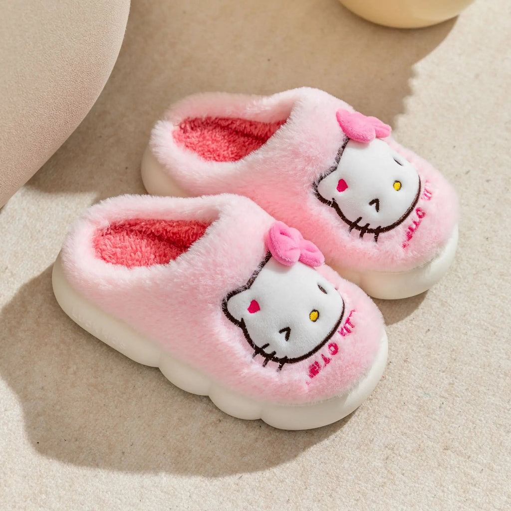 Kawaiimi - warm & fluffy home footwear - Hello Kitty Delight Indoor Slippers - 8