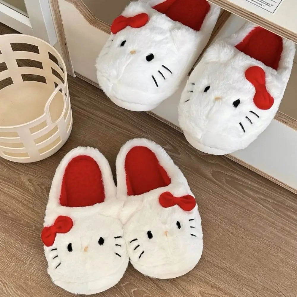 Kawaiimi - warm & fluffy home footwear - Hello Snuggly Kitty Sweeties Slippers - 7