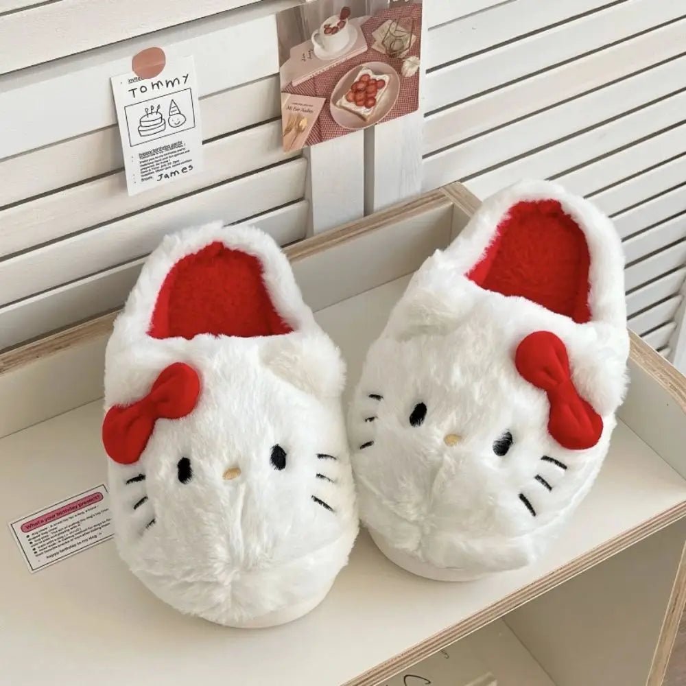 Kawaiimi - warm & fluffy home footwear - Hello Snuggly Kitty Sweeties Slippers - 5