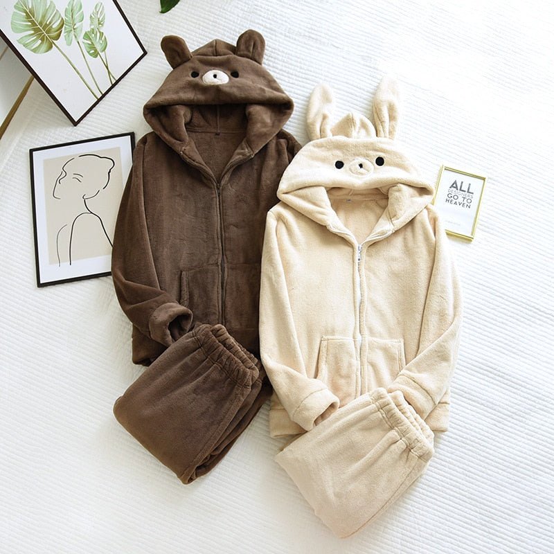 Kawaiimi - mens & womens winter pyjamas - Honey Bear Men & Women PJ's Sleepwear - 6