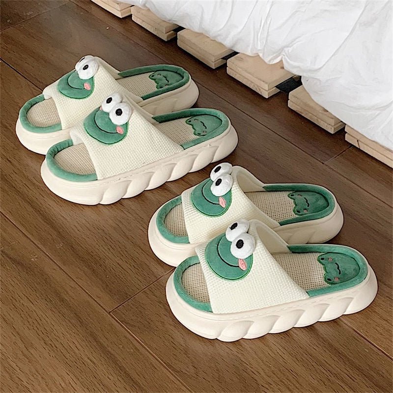 Kawaiimi - flip-flops, shoes & slippers for women - Hoppy Froggy Slippers - 3