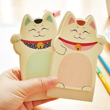 Kawaiimi - post-it notes - Japanese Lucky Cat Memo Pads - 2