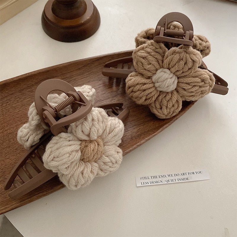 Kawaiimi - apparel & accessories - Jumbo Crochet Flower Hair Clip - 12