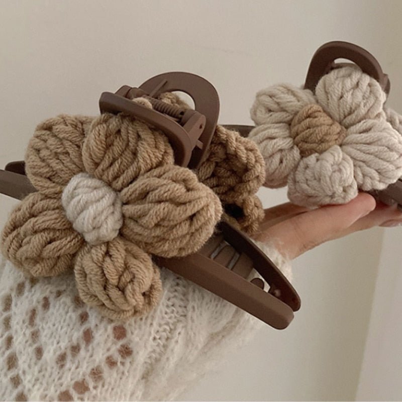 Kawaiimi - apparel & accessories - Jumbo Crochet Flower Hair Clip - 7