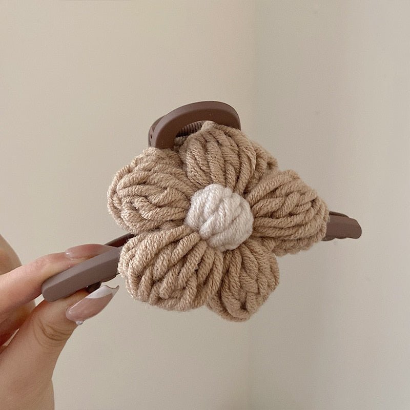 Kawaiimi - apparel & accessories - Jumbo Crochet Flower Hair Clip - 8