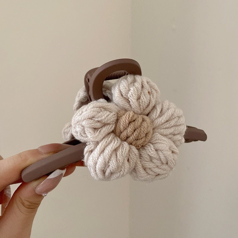 Kawaiimi - apparel & accessories - Jumbo Crochet Flower Hair Clip - 9