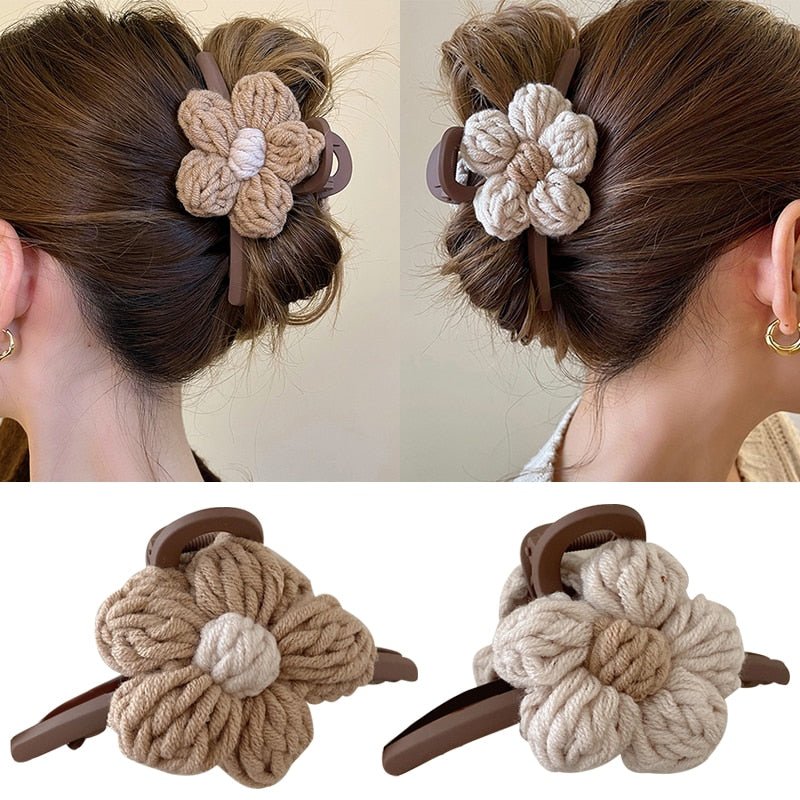 Kawaiimi - apparel & accessories - Jumbo Crochet Flower Hair Clip - 10