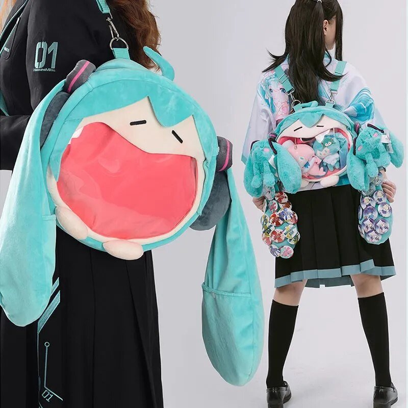 Kawaiimi - plush cartoon character backpacks - Kawaii Anime Hatsune Miku Backpack - 7