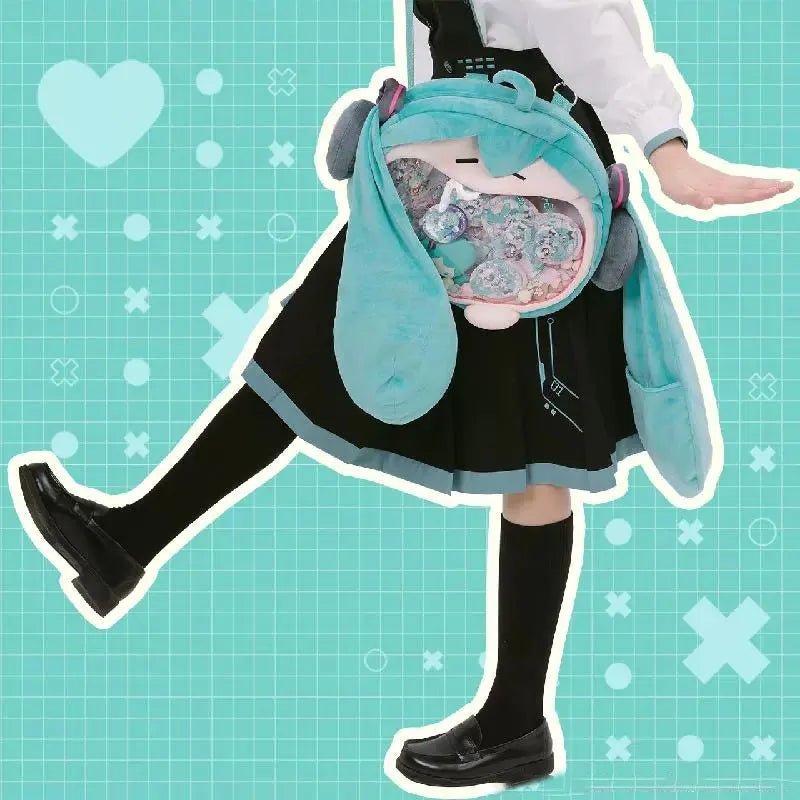Kawaiimi - plush cartoon character backpacks - Kawaii Anime Hatsune Miku Backpack - 5